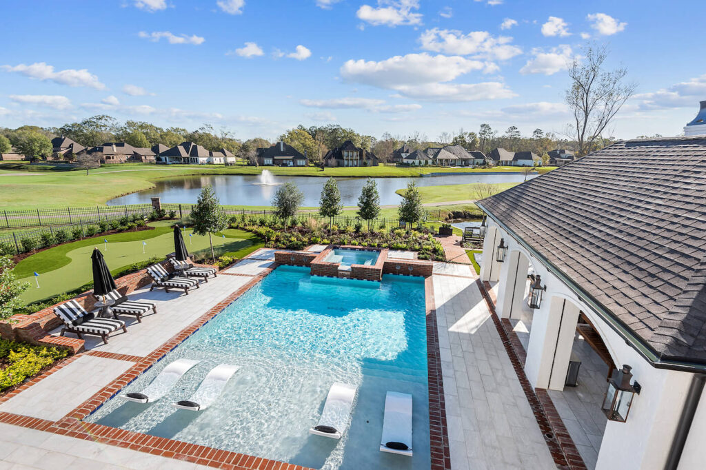 Landscape Architect Baton Rouge - An image of a pool w./ hardscaping and landscaping.